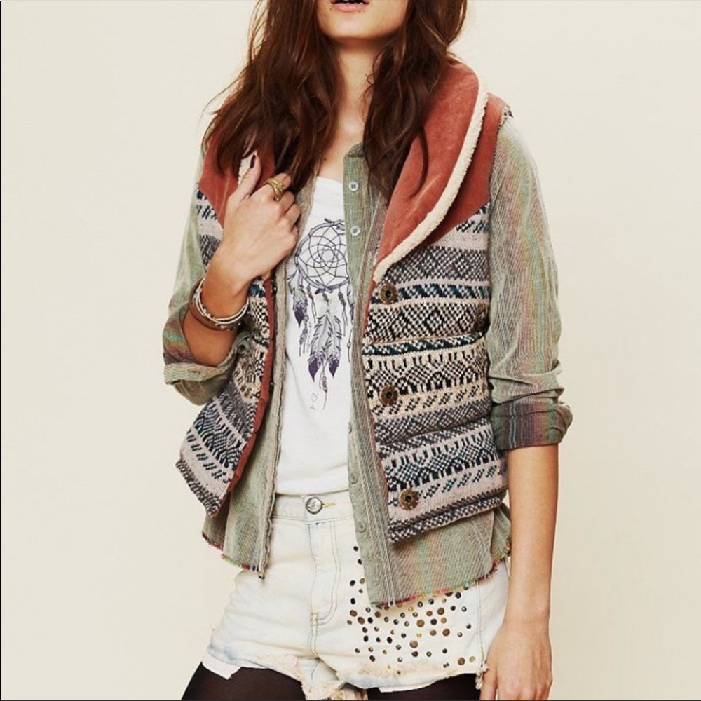 free people corduroy connection vest